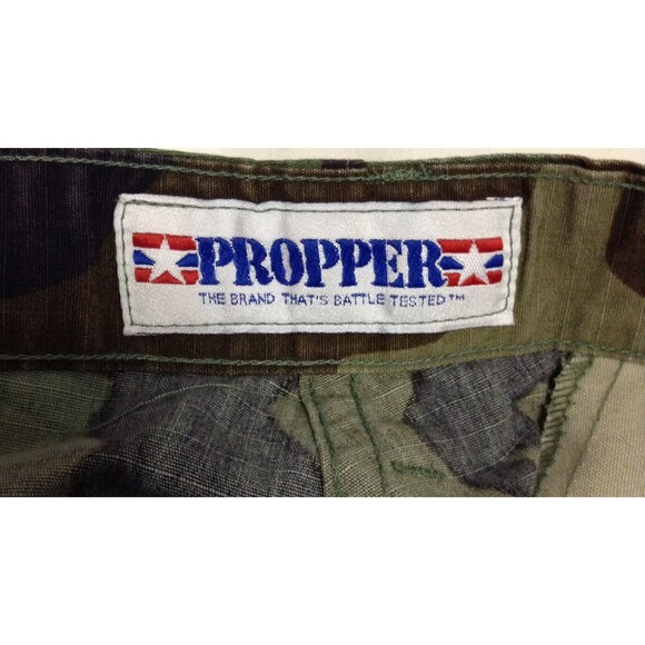 Vtg Propper Woodland Camo Pants Men Medium Long BDU Ripstop Military Combat 90s - Picture 7 of 10
